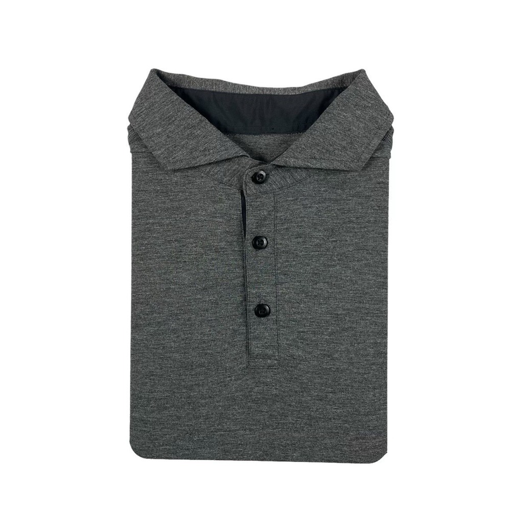 Lululemon Gray Performance Mens S/S Polo Shirt Size Medium